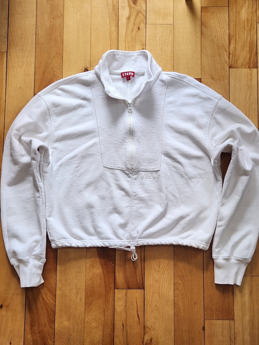 STAUD Bungee Half Zip French Terry Sweatshirt - S